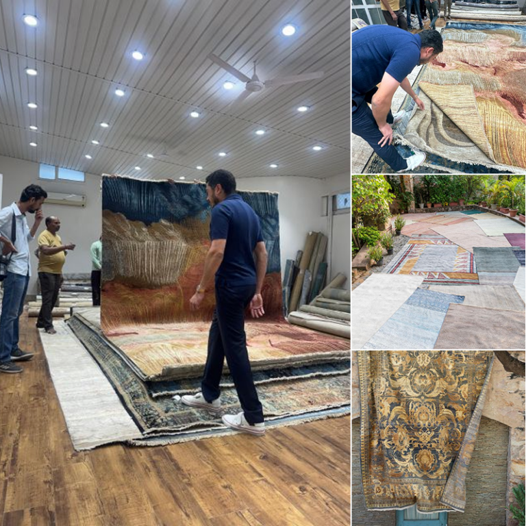 Most people think hand-knotted rugs are made from wool or silk